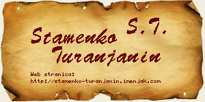 Stamenko Turanjanin vizit kartica